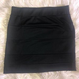 Basic black mini skirt